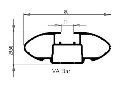 Querträger Rhino Rack Vortex schwarz 1375