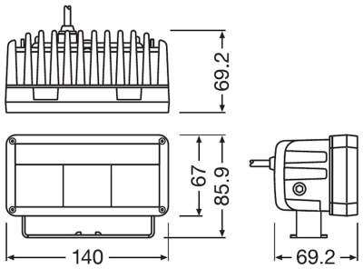 Osram LED Scheinwerfer MX140 SP 12/24V, 2000 Lumen, 30W