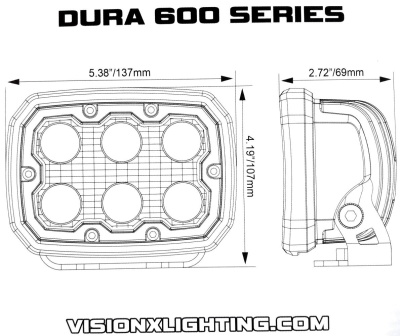 VisionX Arbeitsscheinwerfer Duralux 660 (60°)