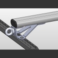 Dachträgerfuss (Paar) Edelstahl 55 mm hoch