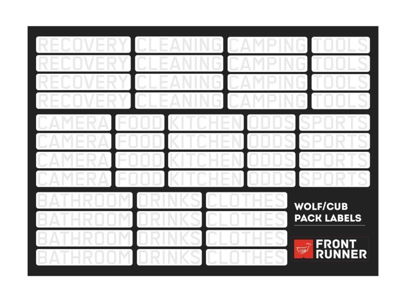 Front Runner Organisation-Labels für Wolf Box, Wolf Box Pro und Ammo Box