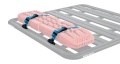 Rhino Rack Zurrgurt-Set, Klemmschloss mit Gummischutz, 2.2m für Pioneer Plattform