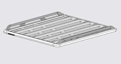 Rhino Rack Reling seitlich für NG Pioneer Plattform 1928 mm, schwarz