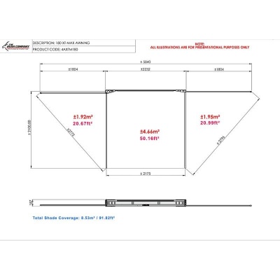 Bush Company 180° Heavy Duty XT Max Markise