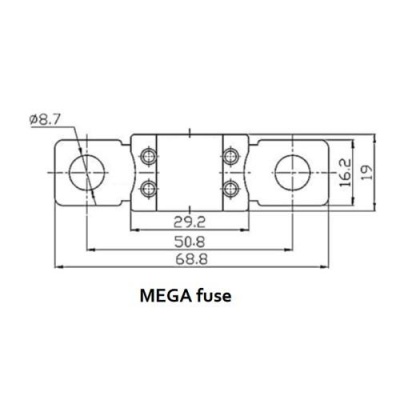 Sicherung MEGA-Fuse 100-500A 32V