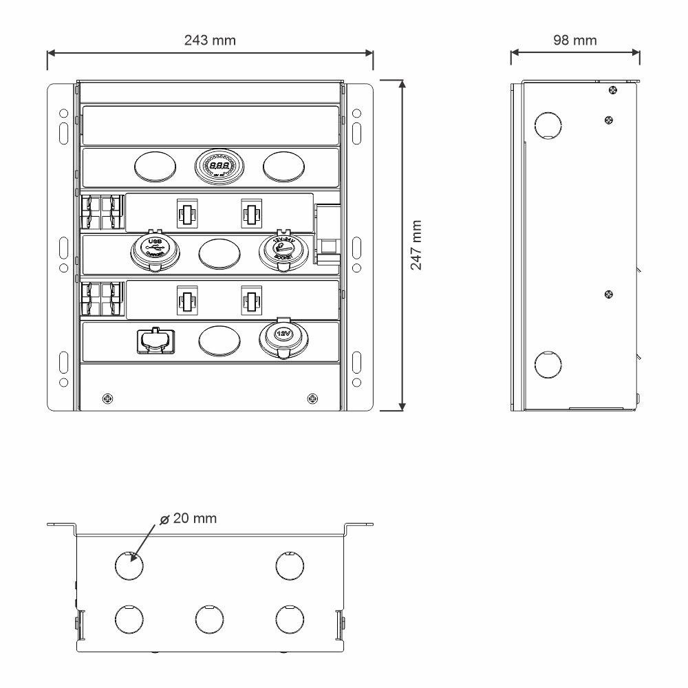 National Luna Auxiliary Battery Box Anschlussgeh use 295 00 National Luna Auxiliary Battery Box Anschlussgeh use 295 00