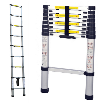 Teleskop Ausziehleiter Aluminium 2,60 m silber
