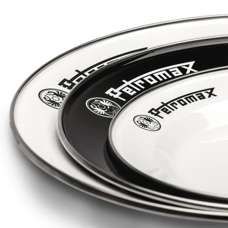 Petromax Emaille-Teller 2er Set schwarz Größe S