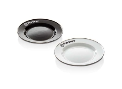 Petromax Emaille-Teller 2er Set schwarz Größe S