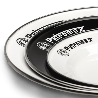 Petromax Emaille-Teller 2er Set schwarz Größe L