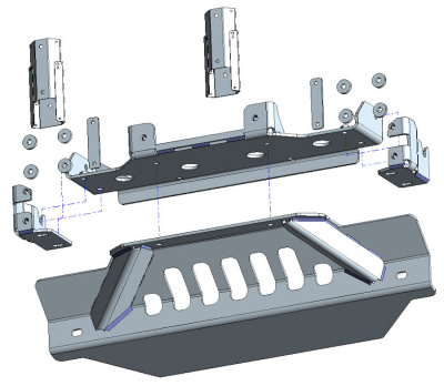 Seilwindenanbausatz Jeep Wrangler JL, ohne Seilwinde