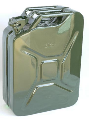 Kraftstoff - Kanister Stahlblech 20 Liter olivgrün