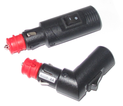 winkelbarer Kfz Stecker m. Schalter und Adapter