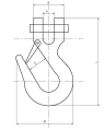 Haken 3/8" für Windenseil