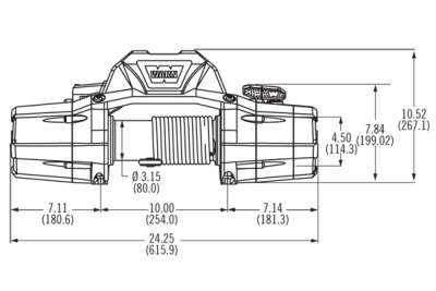 Seilwinde Warn Zeon 8, 12-V, CE 3.600 kg Zugkraft