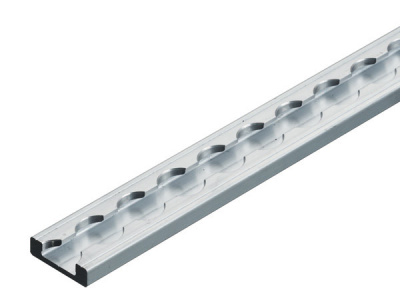 Zurrschiene / Systemschiene Alu vierkant Light (34x9,6 mm)