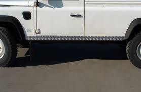Schwellerschutz Defender 110 (Paar) 3 mm Alu silber eloxiert